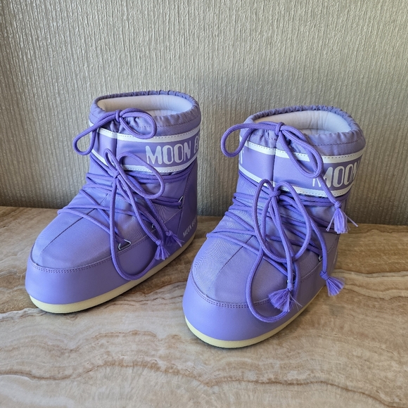 Moon Boot Purple Low Icon Snow Boot Moon Boots Lilac purple Snow Boots Short - Picture 15 of 17